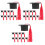 30Pièces Bouchons Chapeaux Rouges Mini Graduation Pour Bouteilles 2