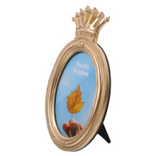 2Pcs Golden European Style Photo Holder Classic Desktop Decor Ornament