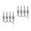 2Sets Silver Brass Amp Input Adaptor Kit for Home Car Audio Wiring 4
