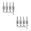 2Sets Silver Brass Amp Input Adaptor Kit for Home Car Audio Wiring 7
