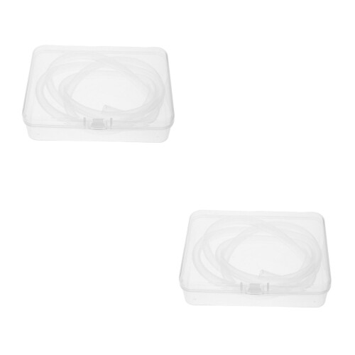 2Pcs Transparent Silicone Feeding Straws for Elderly Sippy Cups 1