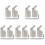 10Pcs 0 Gauge Wire Terminal Connector Silver Car Audio Reducer 2