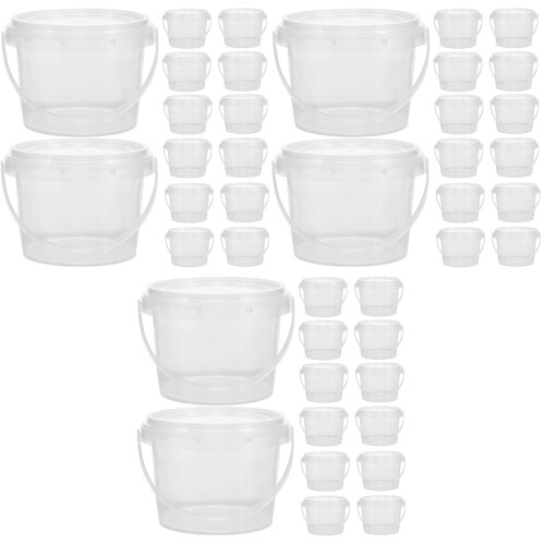 60Pcs Durable Plastic Painting Box with Lid Handy Storage Organizer