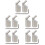 10Pcs 0 Gauge Wire Terminal Connector Silver Car Audio Reducer 5