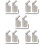 10Pcs 0 Gauge Wire Terminal Connector Silver Car Audio Reducer 7
