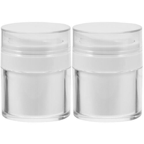 2Stk Ps Mini Kosmetikgläser Weiß Kompakte Lotionbehälter 1