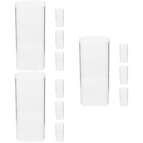 12Pcs Clear Glass Tall Drinking Glasses Classic Kitchen Glassware Set