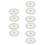10Pcs Reusable Silver Plastic Rectangle Food Bowl Lids for Lunch Boxes 6