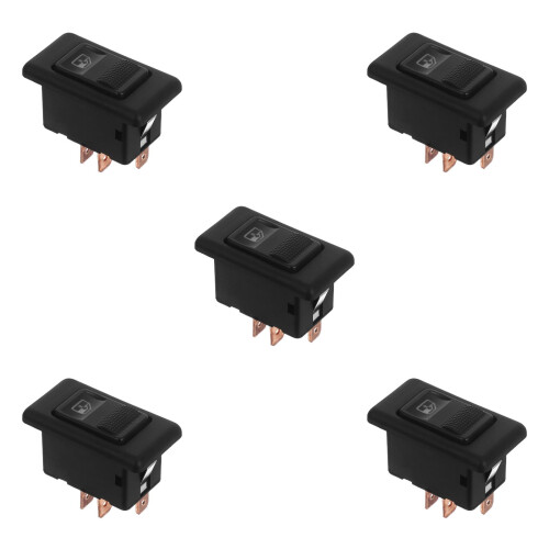 5Pcs Car Window Lift Switch Control Button Installation Black 2