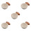 5Pcs Small Ceramic Sauce Dishes with Handle Beige Condiment Bowls 2