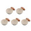 5Pcs Small Ceramic Sauce Dishes with Handle Beige Condiment Bowls 3