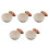 5Pcs Small Ceramic Sauce Dishes with Handle Beige Condiment Bowls 5