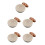5Pcs Small Ceramic Sauce Dishes with Handle Beige Condiment Bowls 6