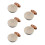 5Pcs Small Ceramic Sauce Dishes with Handle Beige Condiment Bowls 7