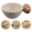 5Pcs Small Ceramic Sauce Dishes with Handle Beige Condiment Bowls 8