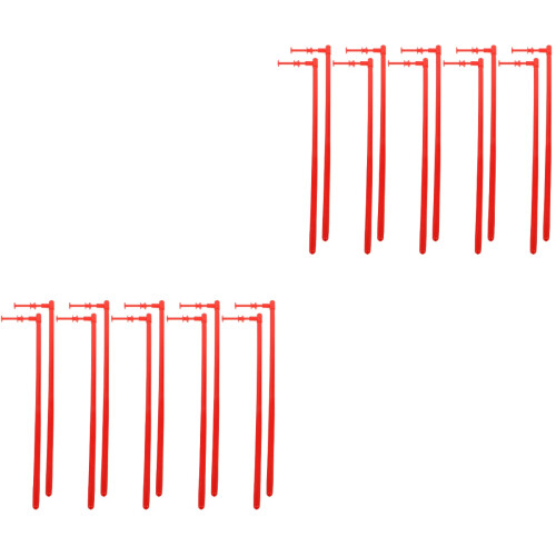 20Pcs Durable Red Plastic Windmill Making Rods for Garden Decoration 1