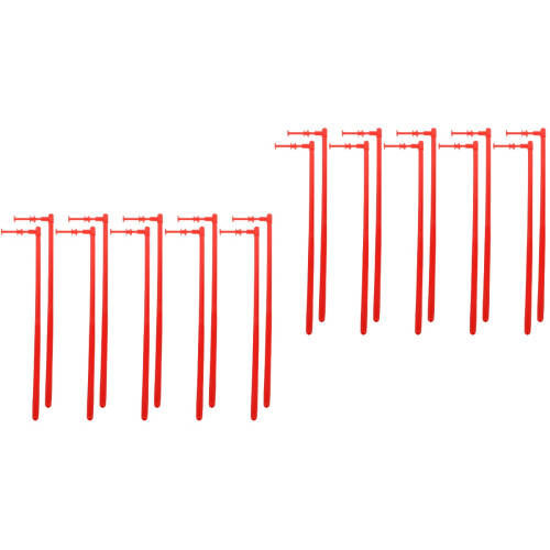 20Pcs Durable Red Plastic Windmill Making Rods for Garden Decoration 2