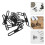 60Pcs Versatile Silicone Bike Light Mount Straps Elastic Black Bands 8