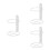3Sets Metal Wall Mounted Holder White Single Storage Rack 1
