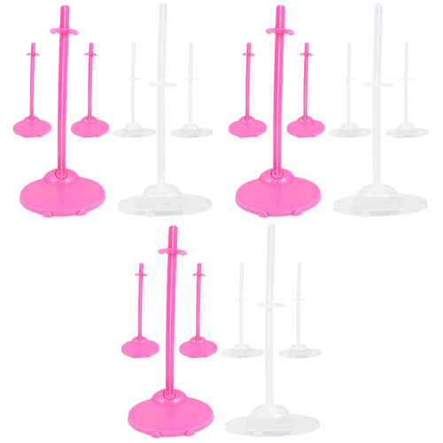 18Pcs Assorted Color Plastic Doll Stands Support Rack for Dolls 1