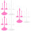 18Pcs Assorted Color Plastic Doll Stands Support Rack for Dolls 6