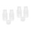 4Ensembles Couvercles Séparables Pet Transparent Pour Pots Confiture 3