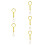 5Pcs Golden ABS Handheld Magnifiers for Clear Reading and Craft Work 2