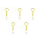 5Pcs Golden ABS Handheld Magnifiers for Clear Reading and Craft Work 3