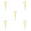 5Pcs Golden ABS Handheld Magnifiers for Clear Reading and Craft Work 4