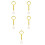 5Pcs Golden ABS Handheld Magnifiers for Clear Reading and Craft Work 5