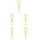 5Pcs Golden ABS Handheld Magnifiers for Clear Reading and Craft Work 6