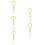 5Pcs Golden ABS Handheld Magnifiers for Clear Reading and Craft Work 7