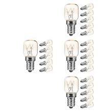 24Pcs Kitchen Appliance Light Bulbs E14 25W Silver High Temp