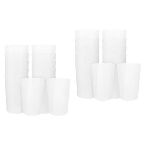 24Pcs Reusable White Toothbrush Cups Multipurpose Bathroom Drink Mugs 2