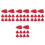 40Pcs Cute Red Watermelon Straw Tip Decor Reusable Straw Accessories 2