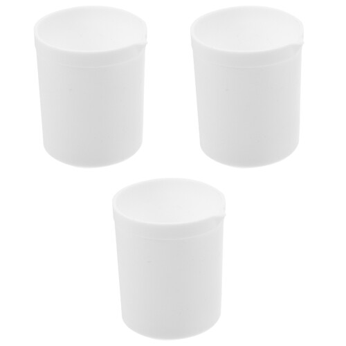 3Pcs White Portable Chemistry Mug Beaker Plastic Lab Cups 1