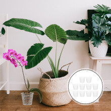 20Pcs White Plastic Orchid Plant Nursery Pots for Home and Garden Use