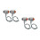 4Pcs Lightweight Metal Motorcycle Indicator Lights Retro Style Silver 2