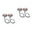 4Pcs Lightweight Metal Motorcycle Indicator Lights Retro Style Silver 3