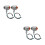 4Pcs Lightweight Metal Motorcycle Indicator Lights Retro Style Silver 4