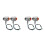 4Pcs Lightweight Metal Motorcycle Indicator Lights Retro Style Silver 5