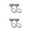 4Pcs Lightweight Metal Motorcycle Indicator Lights Retro Style Silver 7