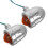 4Pcs Lightweight Metal Motorcycle Indicator Lights Retro Style Silver 10