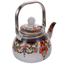 4St Emaille Theeketel Vintage Met Handgreep En , Multi Kleur