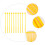 48Pcs Yellow Plastic Drumsticks Kids Drum Hammer Teaching Aid Toy 8