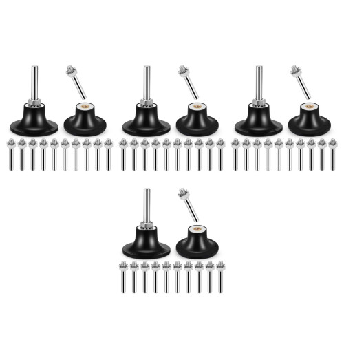 4Sets Versatile Sanding Disc Pad Adapter with Shank for Grinder Black 1