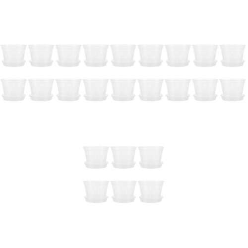 24Sets Breathable Clear Orchid Pots with Side and Bottom Drainage 1