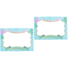2 Pieces Mermaid Themed Party Photo Frame Wedding Picture Decorations