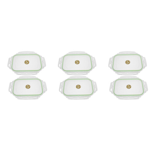 6Pcs Reusable Silver Plastic Food Container Lids for Ice Cream Storage 2