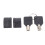 Red Lock for Motorcycle Handlebars, Alloy 13